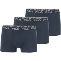 FILA Boxershorts "MAN BOXER SHORTS", Herren, Gr. XL, blau (navy), Obermaterial: 95% Baumwolle, 5% Elasthan, unifarben, eng, Unterhosen Boxershorts, mit elastischem Logobund