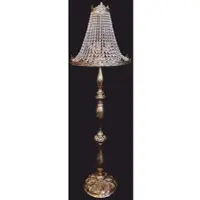 Casa Padrino Luxus Barock Kristallglas Stehleuchte Messing H. 162 cm - Barock Leuchten