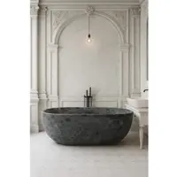 Casa Padrino Freistehende Luxus Marmor Badewanne Anthrazit 178 cm