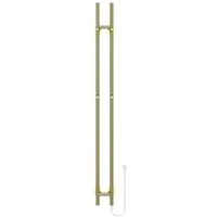 BELVIT Handtuchtrockner elektrisch, Badheizkörper, 150cm, 120W, Gold Gebürstet