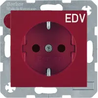 Berker 47238922, Typ F, Rot, Duroplast, IP20, 250 V, 16 A