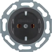 Berker 414521, Typ F, Schwarz, Duroplast, IP20, IEC 60884-1, VDE 0620-1, 250 V