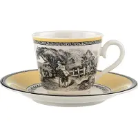 Villeroy & Boch Tasse "Kaffeetasse mit Untertasse Audun Ferme 150 ml bunt", bunt, 1 tlg., Porzellan, Trinkgefäße, Tasse