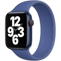 Apple Silikon Solo Loop für Watch | 38/40/41/42 mm - Größe 2 - Toma Blue