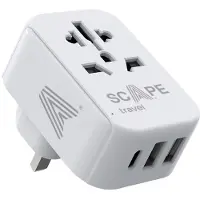 Scape Travel Internationales Uk-usb-a/c-reise-wandladegerät 15w