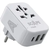 Scape Travel Internationales Schuko Usb A/c Reise-wandladegerät 15w