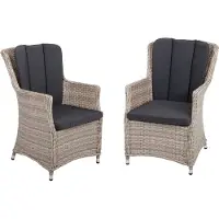 Garden Pleasure Gartensessel "DIJON", grau, B:62cm H:93cm T:70cm, Sessel, Gartensessel