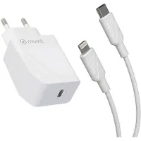 Muvit For Change Usb-c Pd 20w+usb-c Lightning-ladegerät 1m 2.4a
