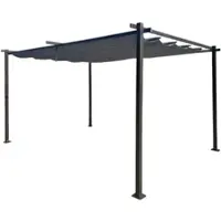 Jet-Line Pavillon Gartenpavillon 3x4m anthrazit Luxor Light UV-Schutz wasserabweisende Überdachung Sonnenschutz für Terrasse Garten