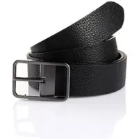 MONTI Ledergürtel "ETON", Herren, Gr. 95, schwarz (schwarz, braun), Obermaterial: 50% Rindsleder, 50% Polyurethan, Gürtel Ledergürtel, leicht matt, strukturierte Optik, elegant, Doppelseitig