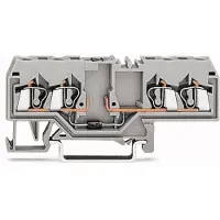 Wago 280-655/281-410 Bauelementklemme,4 Leiter,mit Diode 1N4007,grau 280655281410 - 100 Stück