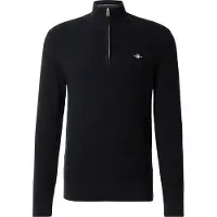 Gant Troyer "MICRO TEXTURED COTTON HALF ZIP" Regular fit mit Troyerkragen