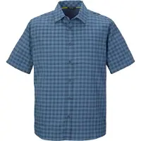 Killtec Funktionshemd "KOS 368 MN WVN SHRT", Herren, Gr. L, Normalgrößen, blau (stahlblau), Obermaterial: 100% Polyester, Hemden Funktionshemd, Atmungsaktiv, schnelltrocknend, wasserabweisend