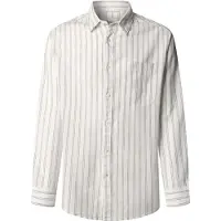 Pepe Jeans für Herren. PM3091197 Phountain Hemd off-white (S), Weiß, Lässig, Leinen, Langarm