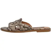Pepe Jeans für Damen. PLS900018 Dyana Schlange beige Sandalen (41), Wohnung, 1 bis 3 cm, Keine, Lässig, Tierdruck