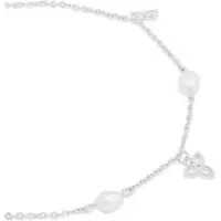 Tamaris Armband "Schmuck Geschenk Edelstahl Armkette", silberfarben, kristallweiß, weiß, kristallweiß, Armbänder, Damen, 21cm, Edelstahl, Armband, mit Zirkonia (synth.) - mit Kunststoffperle