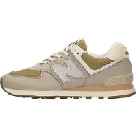 New Balance Sneaker "574", Mädchen, Gr. 40,5, beige (schwarzer grau matter), Leder, Synthetik, Textil, Schuhe Sneaker