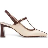 Hispanitas für Damen. BHV264675 Amapola beige Schuhe (36), Leder, Weiß, 5 bis 8 cm, Schnalle, Lässig, Party, Klassisch