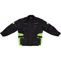 Modeka Tarex II wasserdichte Kinder-Motorrad-Textiljacke, schwarz/gelb, 152