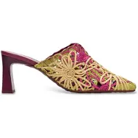 Hispanitas für Damen. HV264800 Gelbe Amapola-Schuhe (37), 5 bis 8 cm, Keine, Lässig, Party, Mehrfarbig