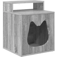 vidaXL Katzenhaus Sonoma-Grau 42,5 x 40 x 53,5 cm Holzwerkstoff