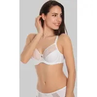 Sassa Bügel-BH "Lovely Secret", Damen, Gr. 75, Cup E, weiß, Obermaterial: 90% Polyamid, 10% Elasthan, unifarben, normal, BHs Bügel-BH, mit zarter Spitze, Träger verstellbar, Vollschale