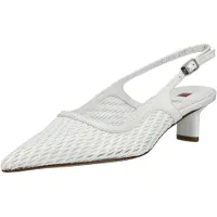 Högl Pumps aus Textil mit geflochtenem Obermaterial und mittelhohem Absatz