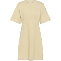 Saint tropez Jerseykleid SAINT TROPEZ "Damen Jerseykleid PauletteSZ", Damen, Gr. XS, N-Gr, braun (braun rice), Obermaterial: 60% Baumwolle CO(Bio). 40% Polyester PES., Kleider Jerseykleid
