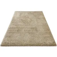 Esprit Hochflor-Teppich "YOGI ESP-096", beige (sand), B:120cm H:50mm L:170cm, Polyester, Teppiche, Hochflor-Teppich, Läufer, flauschiger weicher Flor, Wohnzimmer