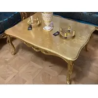 Casa Padrino Luxus Barock Couchtisch Antik Gold - Rechteckiger Massivholz Wohnzimmertisch im Barockstil - Barock Möbel - Luxus Möbel im Barockstil - Barock Einrichtung - Edel & Prunkvoll