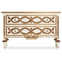 Casa Padrino Luxus Barock Kommode Elfenbein / Gold 135 cm - Barock Möbel