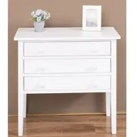 Casa Padrino Landhausstil Massivholz Kommode mit 3 Schubladen Weiß 80 x 41 x H. 75 cm - Landhausstil Möbel