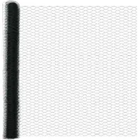 vidaXL Sechseckzaun mit Betonsockel 10 x 1,4 m PVC-beschichteter Stahl