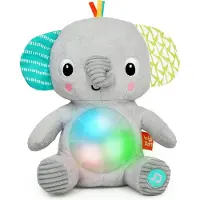 Bright Starts Musical Kuscheltier - 21 cm - Hug-A-Bye Baby - Ele - - One Size - Motorikspielzeug