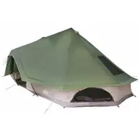 vidaXL Tipi Zelt 10 Personen Grün Taft