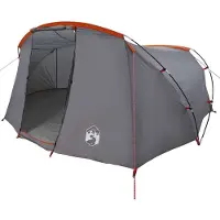 vidaXL Tunnelzelt 4-Personen 4 Personen Grau und Orange