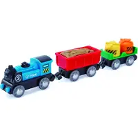 Hape Spielzeug-Eisenbahn "Güterzug mit Batterieantrieb", bunt, Spielzeugfahrzeuge, KinderB:29cm, Spielzeug-Eisenbahn, B:29cm