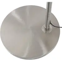 Steinhauer LED-Bogenleuchte Ringlux, stahlfarben, Metall, CCT, Dimmer