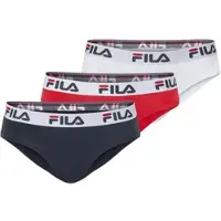 FILA Slip "WOMAN BRIEF", Damen, Gr. XS, bunt (weiß, navy, rot), Obermaterial: 95% Baumwolle, 5% Elasthan, körpernah, Unterhosen Slip, mit elastischem Logobund