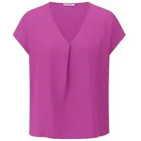 Peter Hahn Bluse V-Ausschnitt pink