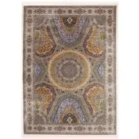 Oci Die Teppichmarke Teppich "SILK LINE SHAH ABBAS", bunt (multi), B:140cm H:5mm L:195cm, Modal, Teppiche, Teppich, Kurzflor,Seide, hochwertig, Wohnzimmer