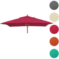 Mendler Ersatz-Bezug für Gastronomie Holz-Sonnenschirm HWC-C57, Sonnenschirmbezug, eckig 4x4m Polyester bordeaux
