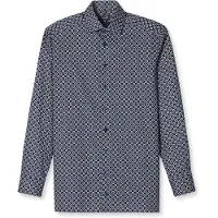Olymp Langarmhemd "Luxor modern fit", Herren, Gr. 38, N-Gr, blau (marine), Web, Obermaterial: 100% Baumwolle, normal, 2-Knopf-Manschette, Hemden Langarmhemd, Royal Kentkragen, Businesshemd