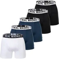 Real Madrid Boxershorts REAL MADRID "Boxershort RM Kids Trunk Boxers 5-Pack 5er Pack", Jungen, Gr. 164, bunt (weiß, dunkelblau, schwarz), Obermaterial: 95% Baumwolle CO. 5% Elasthan EL., Unterhosen Boxershorts