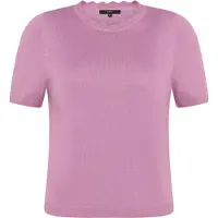 Zero Kurzarmpullover mit Wellensaum in Smoky Grape | Gr.: 38