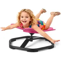 Vevor Kinderdrehstuhl sensorischer Drehstuhl in Blumenform, 100 kg Tragkraft, sensorisches Spielzeug mit rutschfester Metallfuß, zur Förderung von Koordination Gleichgewicht Konzentration, Rosa