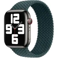 Apple Geflochtenes Solo Loop für Watch | 44/45/46/49 mm - Größe 8 - Rainforest
