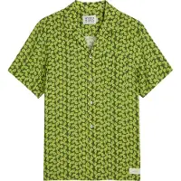 Scotch & Soda Printed Viscose Regularfit Shortsleeved Shirt Dark Green Größe: M | Casual hemden Outlet | Herren | Grün