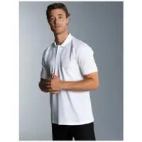 Trigema Poloshirt "Polohemd mit Brusttasche", Herren, Gr. XXL, weiß, Piqué, 100% Baumwolle, Basic, normal, ohne Ausschnitt, Shirts Poloshirt