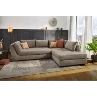 Jockenhöfer Ecksofa JOCKENHÖFER GRUPPE "Rascasse L-Form, B: 322 cm", beige (taupe), B:322cm T:125cm, Korpus: 100% Polyester;Kissen: 100% Polyester, Sofas, Ecksofa, mit Zierkissen, XXL-Sofa